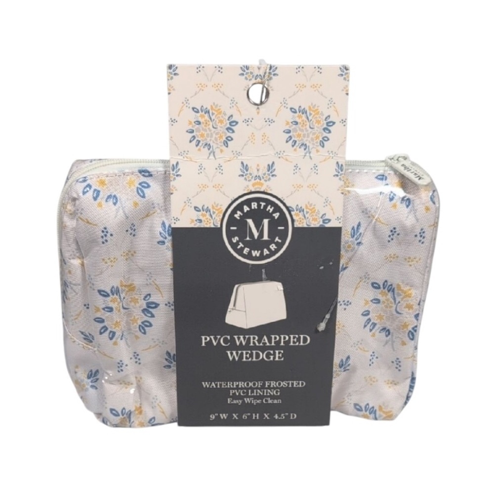Martha Stewart nwt PVC Wrapped Wedge with Floral Design and travel jars